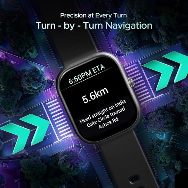 boAt Wave Sigma 3 w/Turn-by-Turn Navigation, 2.01" HD Display, Bluetooth Calling, Crest+ OS, QR Tray, Watch Face Studio, Coins, Emergency SOS Smart Watch for Men & Women(Active Black) - Image 3